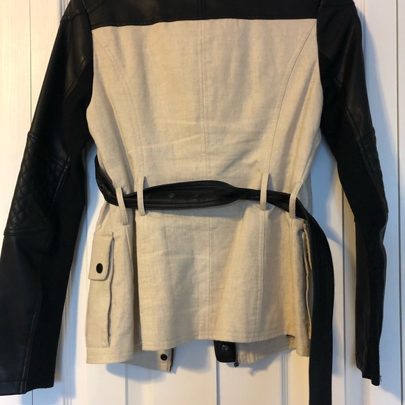 Two-toned Leather Jacket - Picture 2 of 3